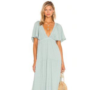 Free People La La Maxi in Washed Army, size Medium